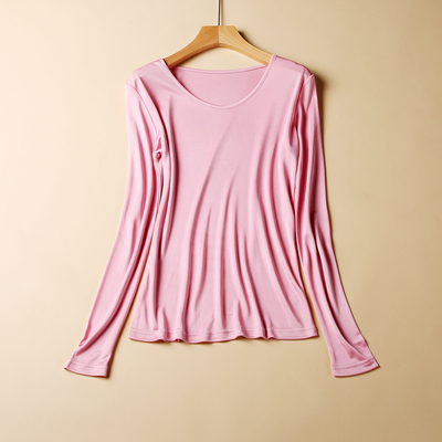 2018春季桑蠶絲上衣 女士針織真絲打底衫內(nèi)衣睡衣的時(shí)尚魅力